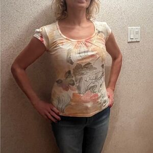 Calvin Klein Jeans Floral Print Women's Top